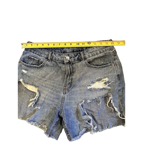 Wild Fable - Women's Highest Rise Cut Off Jean Light Denim Distressed Shorts 12 - Picture 6 of 8